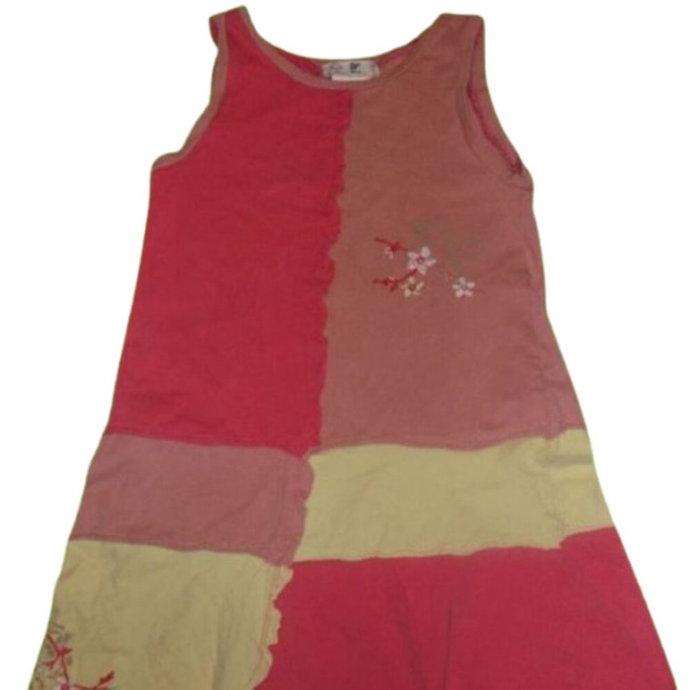 ---  Deux par deux Pink Yellow Jersey Dress Girl 8